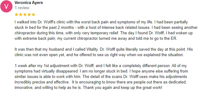 Chiropractic Mountlake Terrace WA Veronica Ayers Testimonial